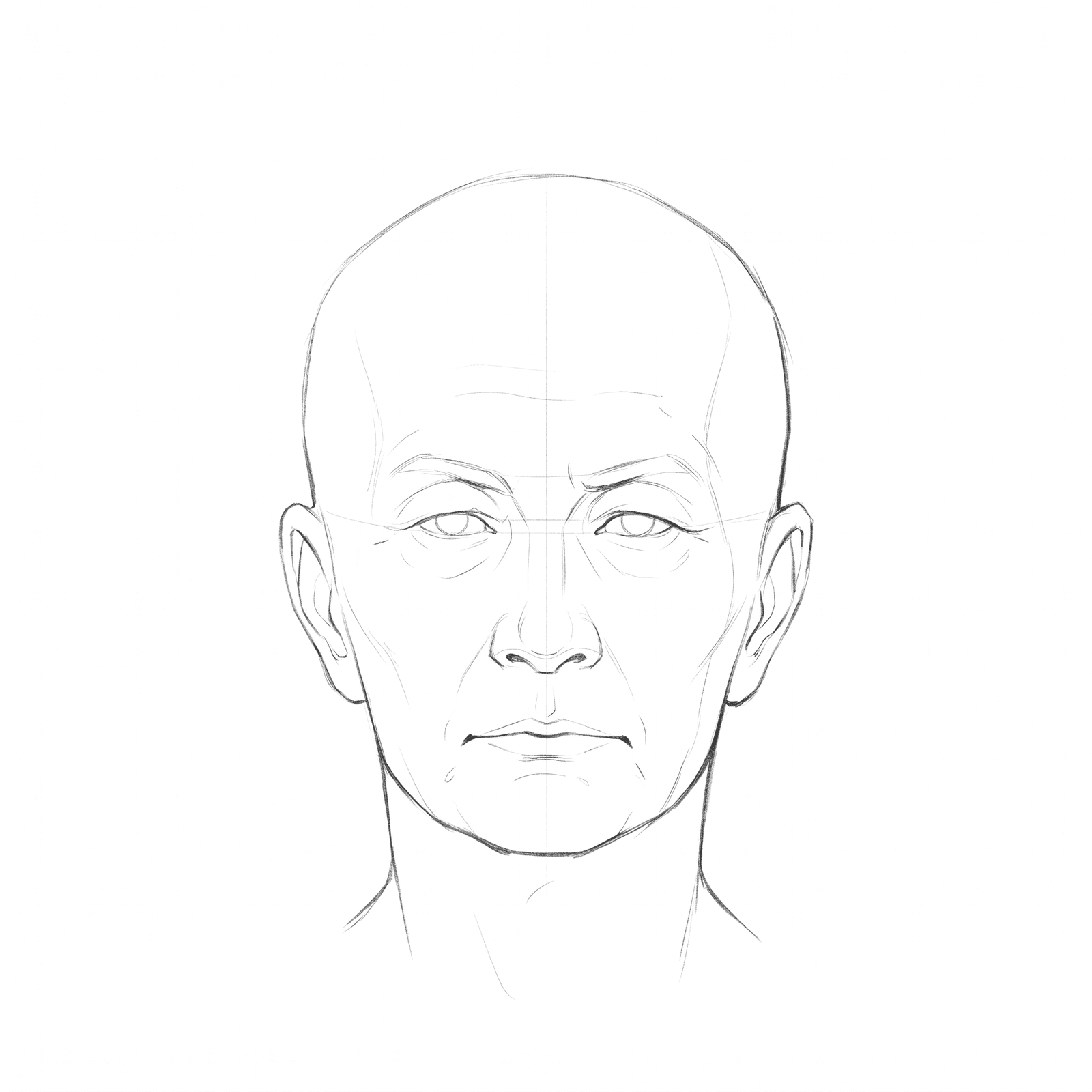 Head rotation library, pencil at 0 degrees